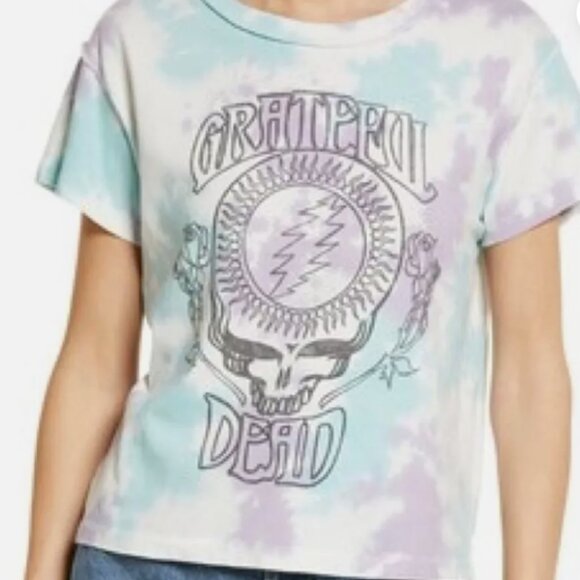 DAYDREAMER Tops - DAYDREAMER REVERSE TIE DYE GRATEFUL DEAD BAND TEE